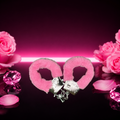 Pink fur covered handcuffs