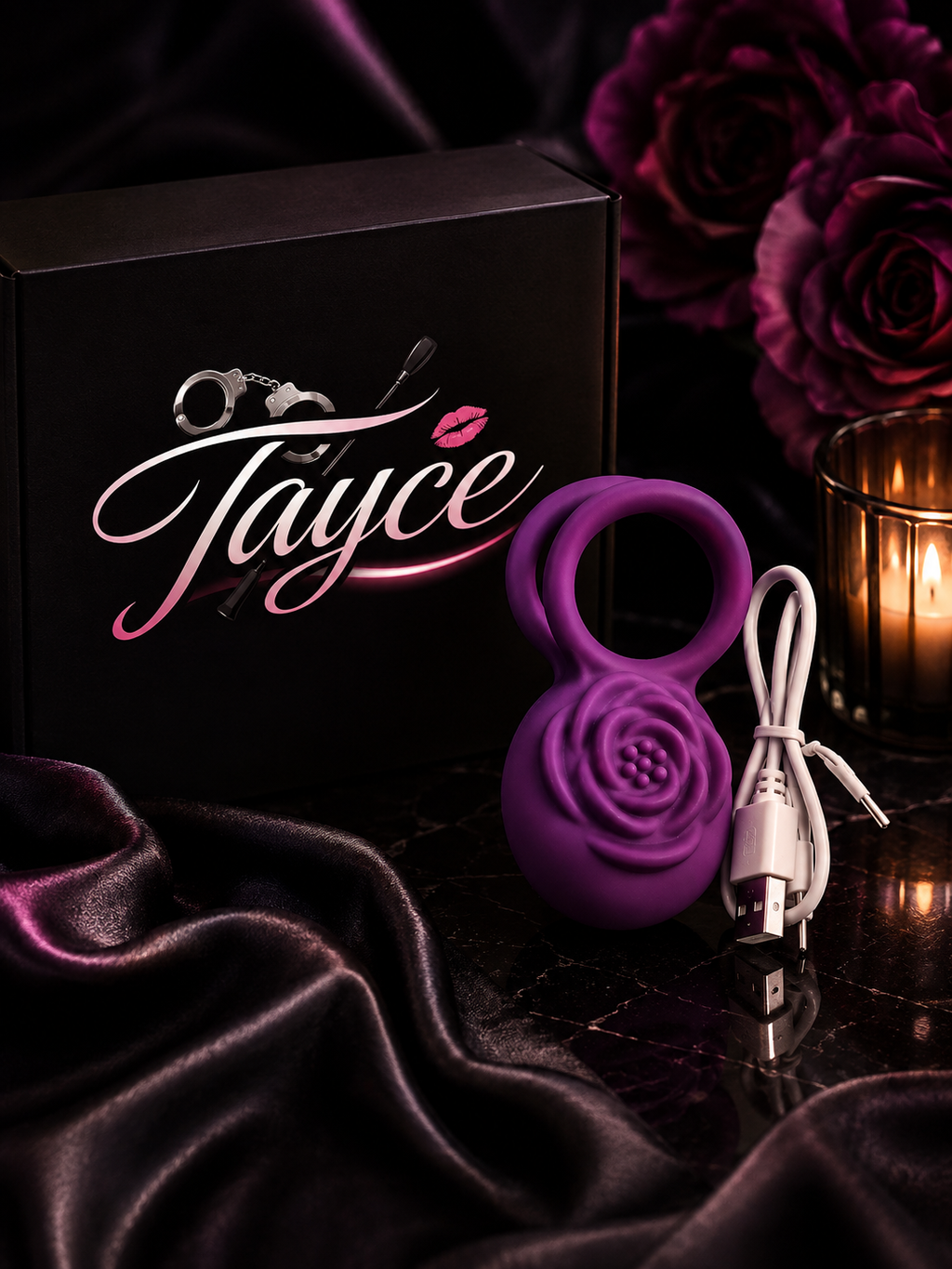 Purple Rechargeable Vibrating Ring