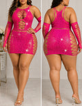 Women's Fishnet Lingerie Dress Sleeveless Babydoll Lingerie
