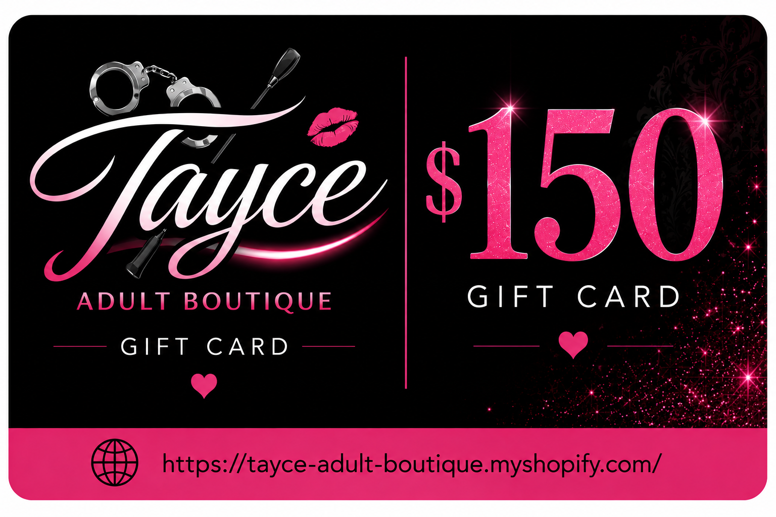 Tayce Adult Boutique Digital Gift Card - $150