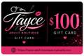 Taye Adult Boutique Digital Gift Card - $100