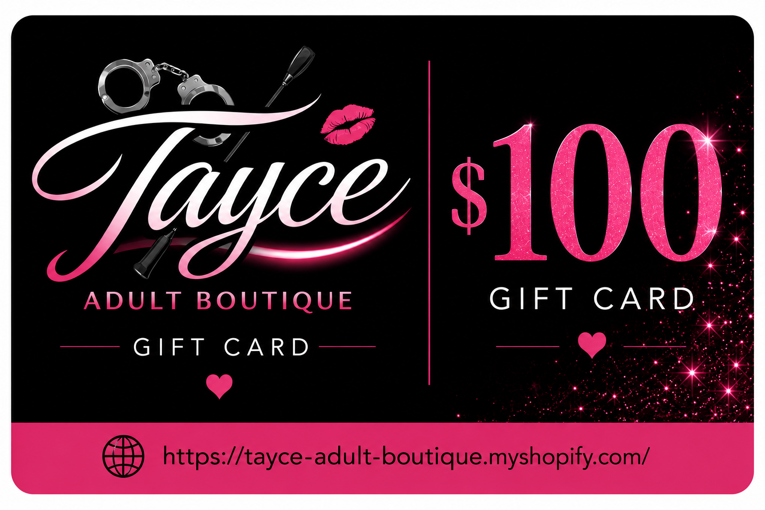Taye Adult Boutique Digital Gift Card - $100