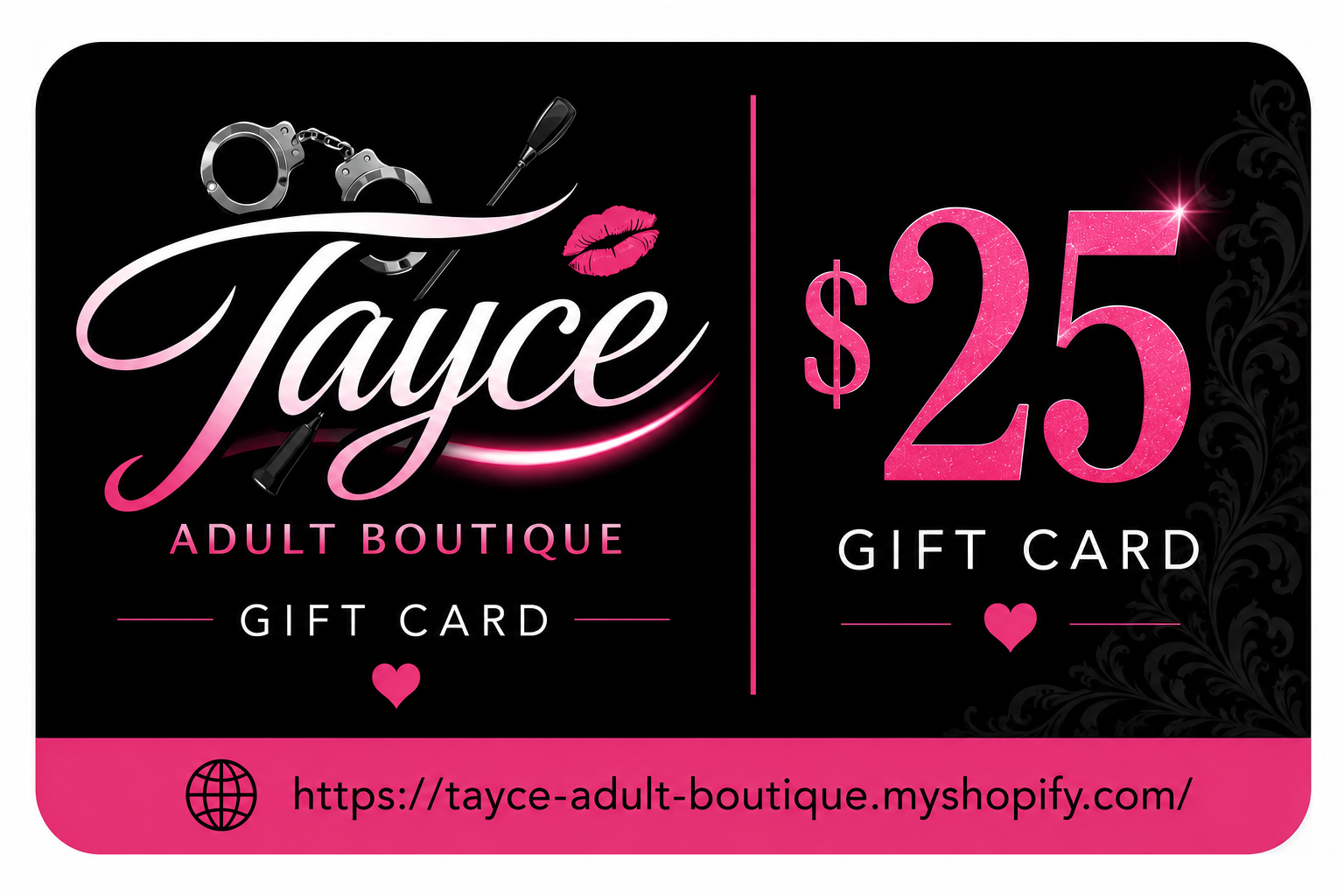 Tayce Adult Boutique Digital Gift Card - $25