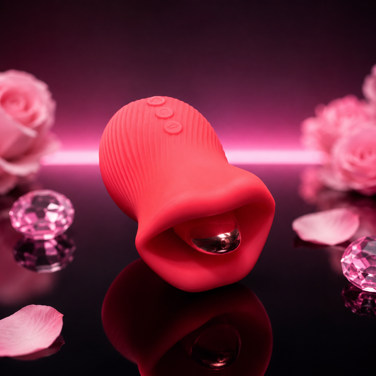 Lips and Tongue Vibrating Masturbator