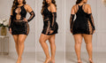 Women's Fishnet Lingerie Dress Sleeveless Babydoll Lingerie